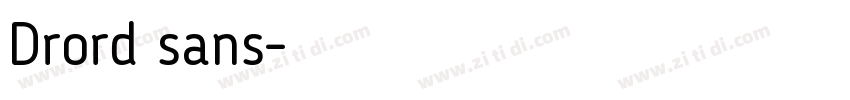 Drord sans字体转换